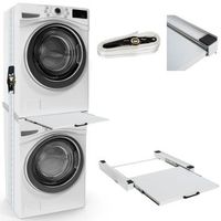 bastidor de conexion para lavadoras acero inoxidable blanco 54x60x8 cm clp