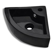 lavabo con rebosadero 45x32x125 cm negro vidaxl