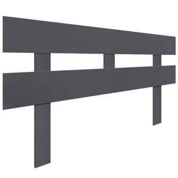 Dhome Cabecero Gris 150cm Horizontal Estilo Valla Con Patas Madera Reciclada Dm Herrajes Incluidos (150cm Horizontal Valla, Gris)