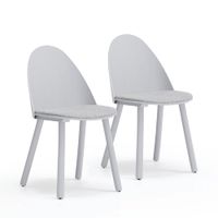 pack 2 sillas de comedor gris claro