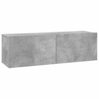 mueble para tv madera contrachapada gris hormigon 100x30x30 cm