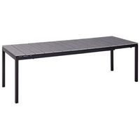 mesa de jardin extensible 198248 x 90 cm aluminio muebles de exterior gris tofane