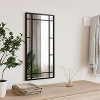 espejo de paredrespejo de bano rectangular de hierro negro 30x60 cm cfw138584