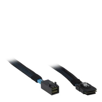 Cable Inter-Tech SFF 8643 a SFF 8087 0,75 m Macho/Macho Negro/Azul