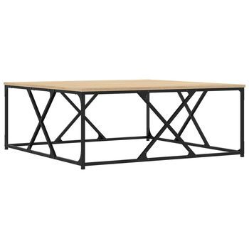Mesa De Café - Mesa De Centro Madera De Ingeniería Roble Sonoma 100x100x40 Cm