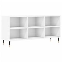mueble de tv madera de ingenieria blanco 1035x30x50 cm