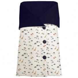 2024 Saco Capazo Arrullo África Dydados Pelo Estampado Pelo Marino