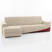 funda chaise longue super elastica relive brazo izquierdo largo beig funda elastica para sofa chaise longue