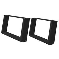 patas de mesa de centro forma u 2 uds  patas para mesa acero negro 60x30-31 cm