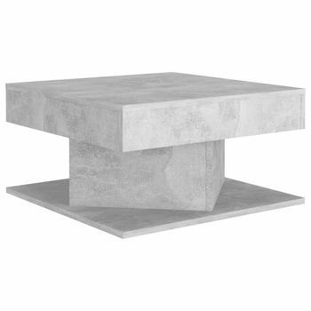 Mesa De Café - Mesa De Centro Madera Contrachapada Gris Hormigón 57x57x30 Cm
