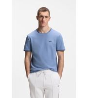 boss para hombre 50521245 camiseta algodon elastico con rayas y logotipo azul 3xl casual manga corta
