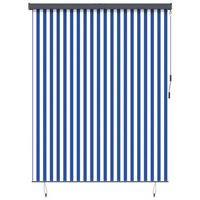 estor enrollable azul y blanco 200 x 250 cm tela y aluminio vidaxl