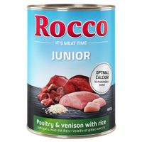 rocco junior 6 x 400g - poultry with game  rice