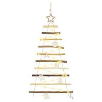 arbol de navidad natural 90 cm madera de fresno solido vidaxl