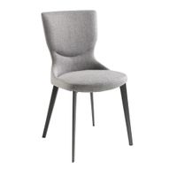 silla tela gris