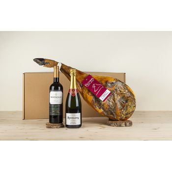 Pack Gourmet Con Cava Rovellats, Vino Tinto Y Paleta Iberica De Cebo