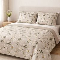 juego de sabanas 160 hilos percal almy beige cama 200cm donegal collections