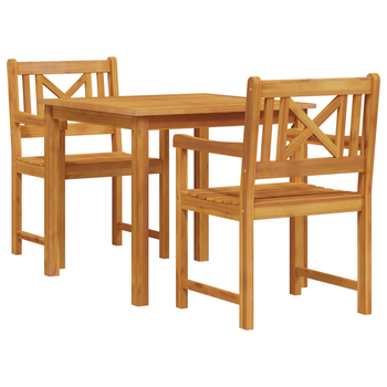 Juego De Comedor De Jardín De 3 Uds De Madera Maciza De Acacia Cfw611997