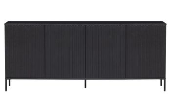 Cómoda de pino negro con 4 puertas