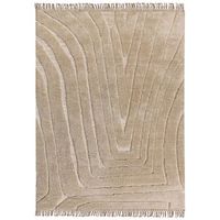 alfombra clasica 300 x 400 cm poliester soporte algodon borlas decorativas sala de estar dormitorio beige sazoo