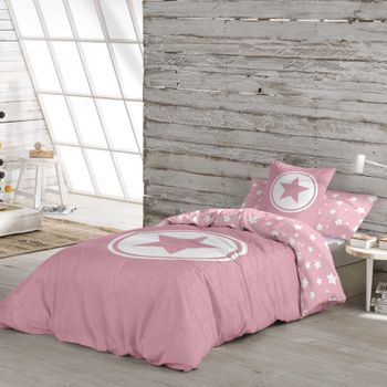 Funda Nórdica Reversible Ivett A Pink 100% Algodón Cama 105