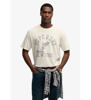 Superdry para hombre. M1012364A Camiseta Athletic Essential beige (M), Casual, Algodón, Manga corta