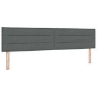 cabeceropanel de cabecero led con tiras led con cabecera gris oscuro 200 cm tela