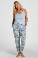 hunkemoller pantalon de pijama jersey azul