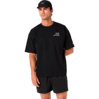 asics runner message graphic relaxed  camiseta de running hombres - negro