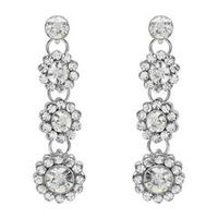 pendientes de tres piezas bisuteria floral