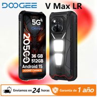 telefono resistente doogee v max lr 5g con telemetro laser dos luces de camping 36 gb de ram 1620 512 gb de rom pantalla de 678 bateria de 20500 mah telefono inteligente