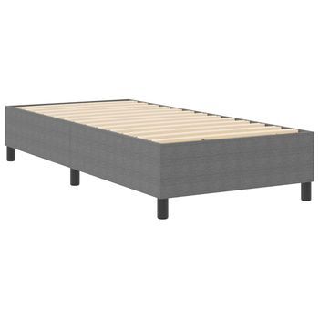 Cama Tipo Box Spring Gris Claro 90 X 200 Cm Telas De Pana