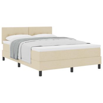 Cama Tapizada 193x144x88 Cm  - Crema