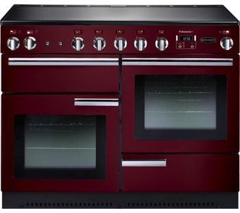RANGEMASTER Professional 110 Electric Induction Range Cooker - Cranberry & Chrome, Cranberry
