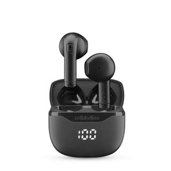 Auriculares Cellularline Core inalámbricos Bluetooth 5.4 True Wireless para llamadas y música negros