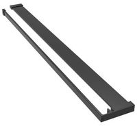 estante para pared de ducha aluminio negro 118 cm vidaxl