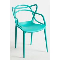 pack 2 sillas korme de polipropileno 824939 cm - turquesa