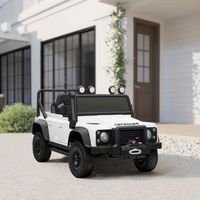 coche electrico para ninos con licencia land rover blanco aiyaplay
