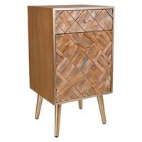 mesita de madera marron 40x35x71