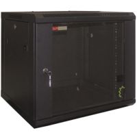 bastidor de pared wp wpn-rwb-15606-b 15u 60kg puerta de cristal templado negro