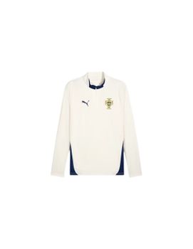 Sudadera de Fútbol Puma Portugal Training 1/4 Zip 25/26 Hombre Sugared Almond/Persian Blue