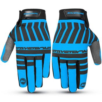 Stay Strong Chev Stripe Gloves - Teal Large