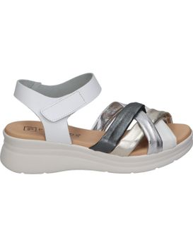 Sandalias Con Cuña Para Mujer Pitillos 10610 Color Plata 36