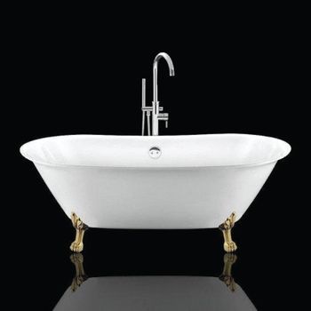 Bañera Con Patas Surry Hills  165 Cm Patas León Doradas