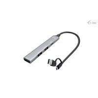 hub i-tec 4 puertos 5 gbps metal usb 30 y usb 20 compacto plata