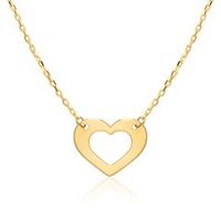 cadena de mujer corazon de oro de 9 quilates