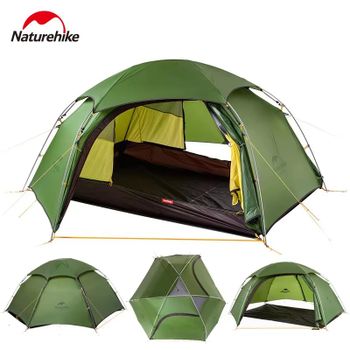 Tienda de Campaña Naturehike Cloud Peak, Nailon 20D, para 2 Personas, 4 Estaciones, Cierre en T, Ultraligera, para Senderismo al Aire Libre, Doble Tela Impermeable
