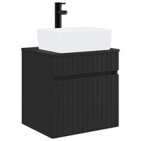 vanidad de lavabo montada en la pared negro 49 x 41 x 63 cm vidaxl