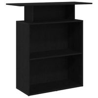 mostrador de recepcion negro 100x40x104 cm madera de ingenieria