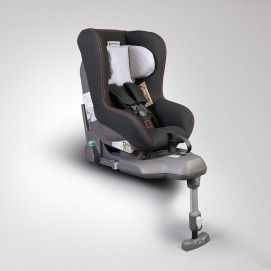 Silla de Coche del Grupo 0-1 Takata Midi I-Size Blacktive Orange + Base Isofix + Espejo Retrovisor Trasero